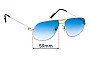 Sunglass Fix Verres de Remplacement pour Cartier Tank Platine - 59mm Wide 