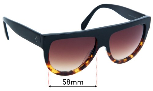 Sunglass Fix Replacement Lenses for Celine CL 40001I - 58mm Wide 