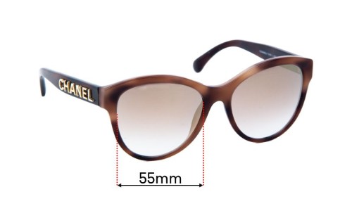 Sunglass Fix Replacement Lenses for Chanel 5458 - 55mm Wide 