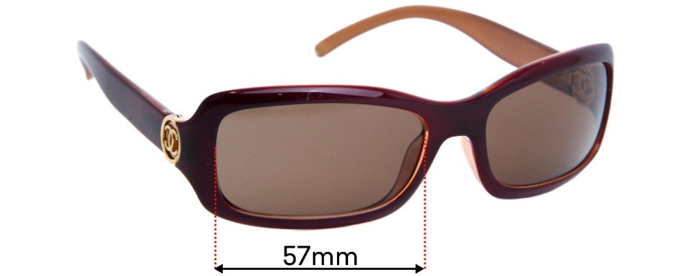 Sunglass Fix Replacement Lenses for Chanel 6024 - 57mm Wide