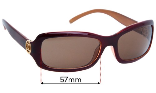 Sunglass Fix Replacement Lenses for Chanel 6024 - 57mm Wide 
