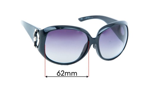 Sunglass Fix Replacement Lenses for Christian Dior Design 1 - 62mm Wide 