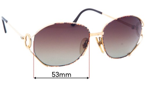 Sunglass Fix Replacement Lenses for Christian Dior Vintage Unknown - 59mm Wide 
