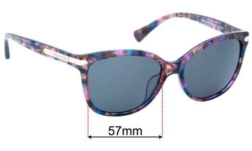 Sunglass Fix Replacement Lenses for Coach HC8132F - 57mm Wide 
