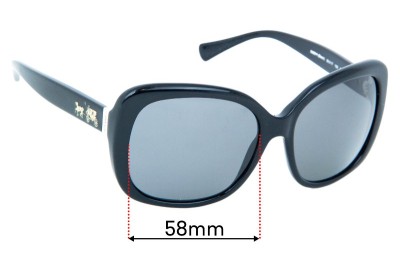 Coach HC8158 Replacement Lenses 58mm wide 