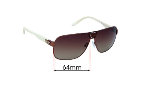 Sunglass Fix Replacement Lenses for Diesel DS 0180 - 64mm Wide 