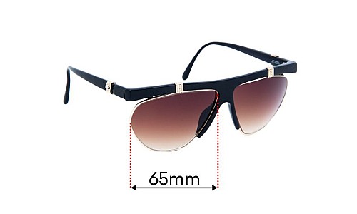 Sunglass Fix Replacement Lenses for Christian Dior 2555 - 65mm Wide 