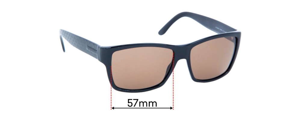 Sunglass Fix Replacement Lenses for Gucci GG1000/S - 57mm Wide