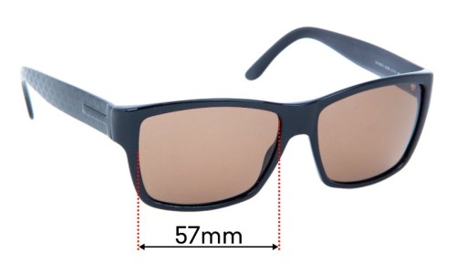 Sunglass Fix Replacement Lenses for Gucci GG1000/S - 57mm Wide 
