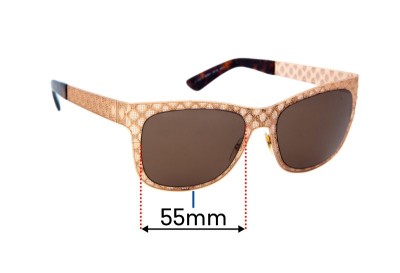 Sunglass Fix Replacement Lenses for Gucci GG4266/S - 55mm wide 