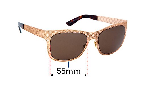 Sunglass Fix Replacement Lenses for Gucci GG4266/S - 55mm Wide 