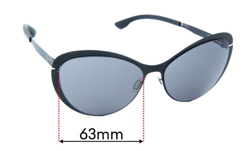 Sunglass Fix Replacement Lenses for IC! Berlin Mauerpark - 63mm Wide 