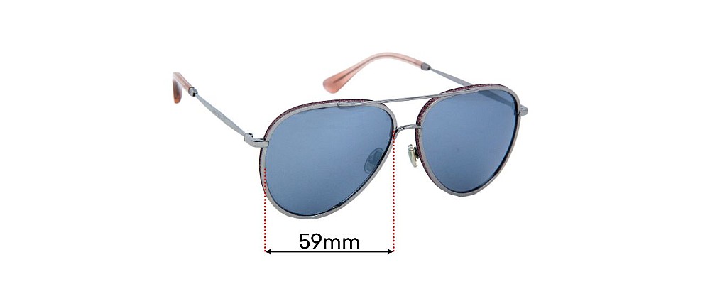 Sunglass Fix Replacement Lenses for Jimmy Choo Triny/S - 59mm Wide