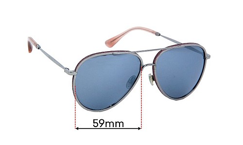 Sunglass Fix Replacement Lenses for Jimmy Choo Triny/S - 59mm Wide 