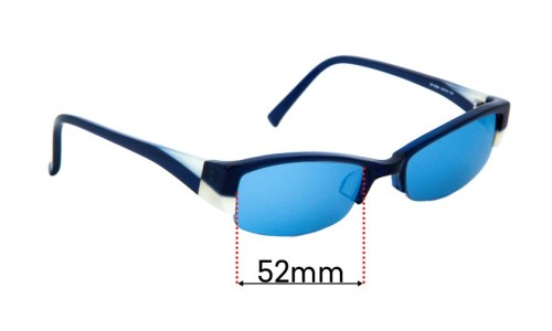 Sunglass Fix Replacement Lenses for Kio Yamato KP-059A - 52mm Wide 