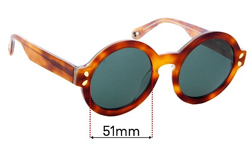 Sunglass Fix Replacement Lenses for Lucy Folk Round The World Again - 51mm Wide 