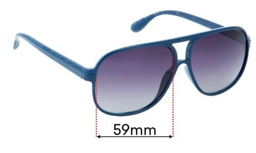 Sunglass Fix Replacement Lenses for Marc by Marc Jacobs MMJ 136/S - 59mm Wide 