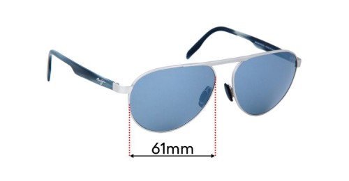 ザックマイルドWestminster シンライン メンテナンス済み Maui Jim MJ787 Swinging Bridges 61mm Replacement Lenses