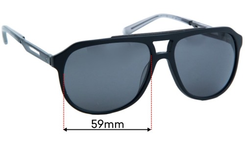 Sunglass Fix Replacement Lenses for Nautica N6235S - 59mm Wide 