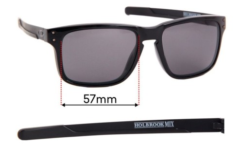 Sunglass Fix Replacement Lenses for Oakley Holbrook Mix OO9384 - 57mm Wide 