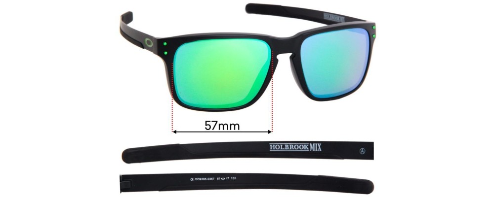 Sunglass Fix Replacement Lenses for Oakley Holbrook Mix OO9385 (Asian Fit) - 57mm Wide