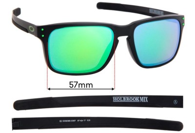 Oakley Holbrook Mix OO9385 (Asian Fit) Replacement Lenses 57mm wide 