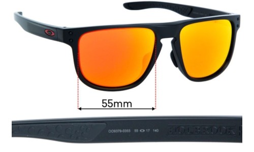 Sunglass Fix Replacement Lenses for Oakley Holbrook R OO9379 - 55mm Wide 