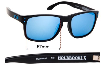 Oakley Holbrook LX OO2038 Replacement Lenses 57mm wide 