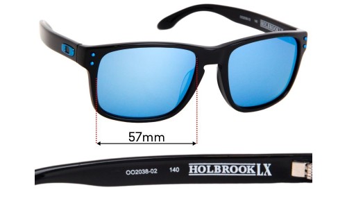 Sunglass Fix Replacement Lenses for Oakley Holbrook LX OO2038 - 57mm Wide 