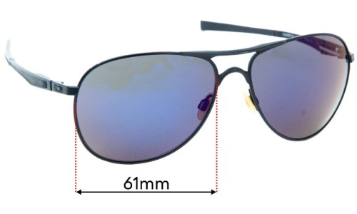 Sunglass Fix Replacement Lenses for Oakley Plaintiff OO4057 - 61mm Wide 