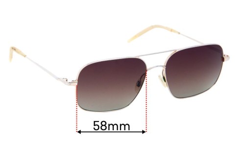 Sunglass Fix Replacement Lenses for Oliver Peoples Victory OV1001 - 58mm Wide 