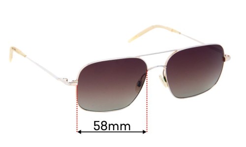 Oliver Peoples Victory OV1001 Replacement Lenses 58mm wide 