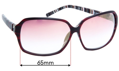 Sunglass Fix Replacement Lenses for Paul Frank Industries Jets to Brazil - 65mm Wide 