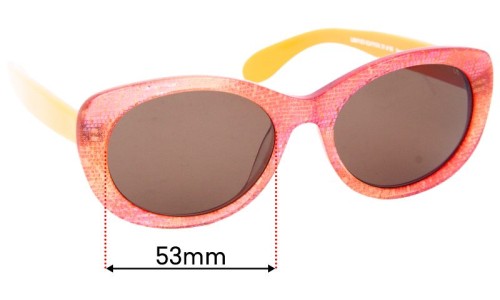 Sunglass Fix Replacement Lenses for Paul Taylor Sophia - 53mm Wide 