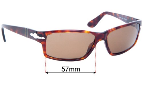Persol 2763-S Lentes de Repuesto 57mm wide 