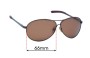 Sunglass Fix Replacement Lenses for Police 99334 - 66mm Wide 
