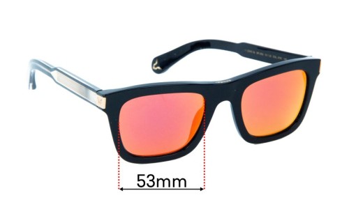 Sunglass Fix Replacement Lenses for Police Lewis 16 SPLB32  - 53mm Wide 