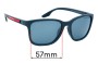 Sunglass Fix Replacement Lenses for Prada SPS 02W - 57mm Wide 