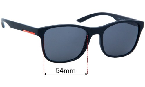 Sunglass Fix Replacement Lenses for Prada VPS08G - 54mm Wide 