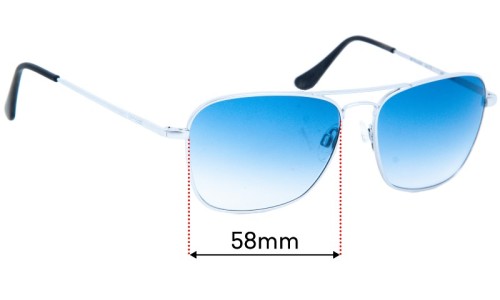 Sunglass Fix Replacement Lenses for Randolph Engineering Intruder - 58mm Wide 