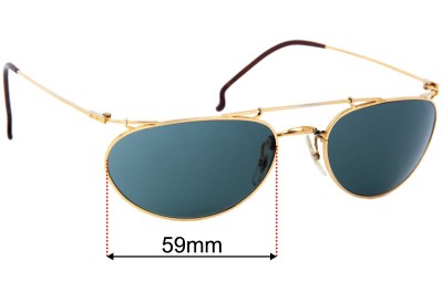 Ray Ban B&L Deco Replacement Lenses 59mm wide 