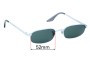 Sunglass Fix Replacement Lenses for Ray Ban B&L W2192 - 52mm Wide 