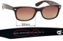 Sunglass Fix Replacement Lenses for Ray Ban RB2132 New Wayfarer - 39mm Tall (Rare Height) - 52mm Wide 