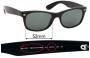 Sunglass Fix Replacement Lenses for Ray Ban RB2132-F New Wayfarer (Low Bridge Fit) - 52mm Wide 
