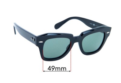 Ray Ban RB2186 State Street Lentes de Repuesto 49mm wide 