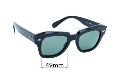Ray-Ban RB2186 State Street Verres de Remplacement 49mm wide 