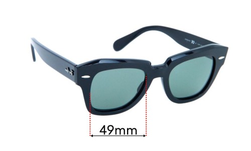 Ray Ban RB2186 State Street Replacement Lenses 49mm wide 