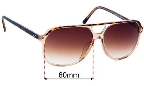 Ray-Ban RB2198F Bill (Low Bridge Fit) Replacement Lenses 60mm wide 