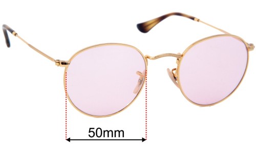 Ray Ban RB3447V Replacement Lenses 50mm wide 
