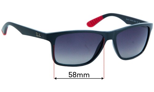 Sunglass Fix Replacement Lenses for Ray Ban RB4234 - 58mm Wide 